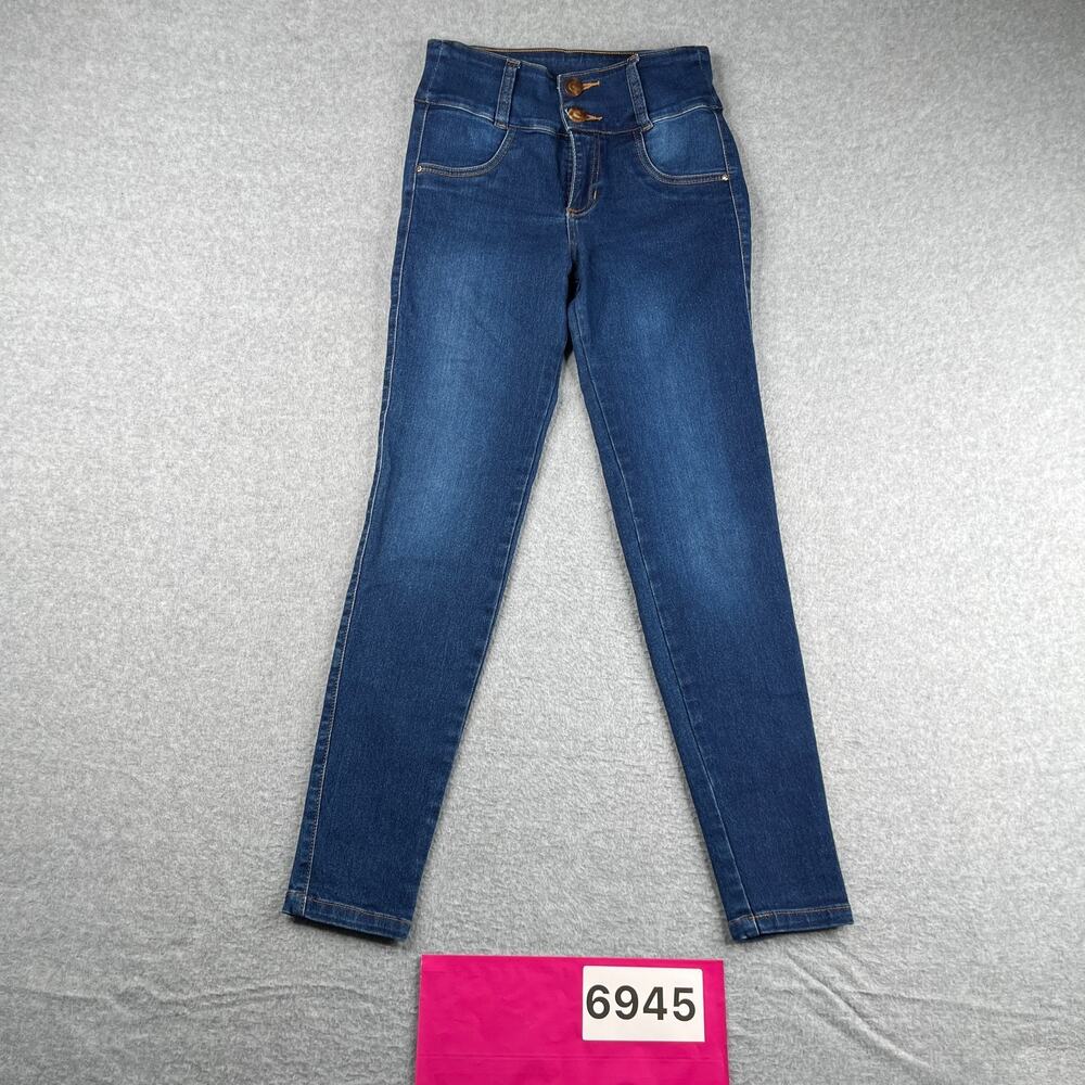 Natalia Stretch Jeans Womens Size 8 Blue Distressed Stretch